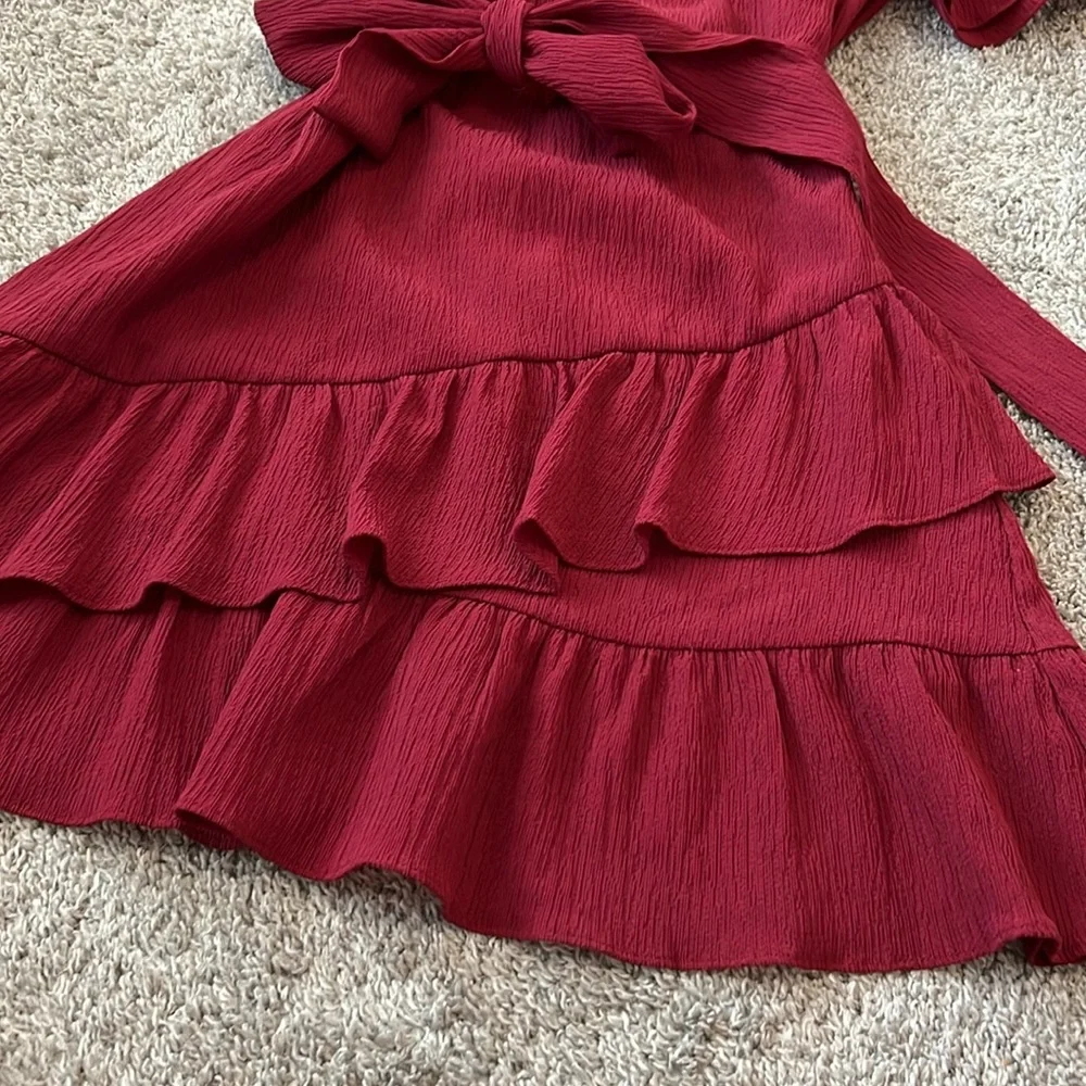 Banana Republic Red Ruffle Dress - Picture 8 of 16